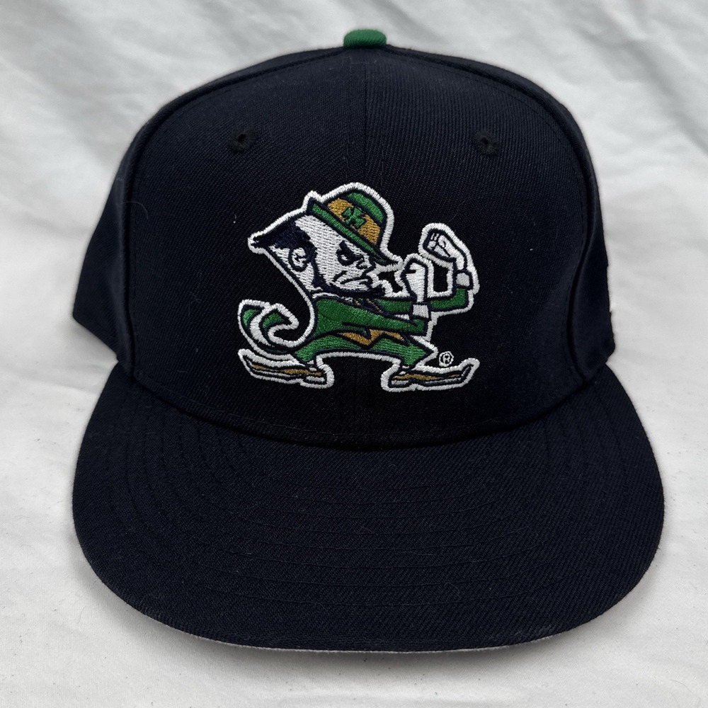 Notre Dame Fighting Irish Hat New Era 59FIFTY Fitted Cap 7 1/8 Navy